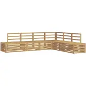 vidaXL Outdoor-Sofagarnitur 6 Stück Weiß