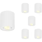 HOFTRONIC™ LED Aufbaustrahler 4W 345lm 2700K IP20 Weiß GU10 6er Set