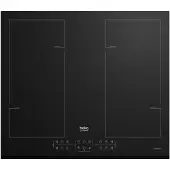Beko HII64206F2MT, Schwarz, Integriert, 60 cm, Zonen-Induktionskochfeld, Glas, 4 Zone(n)
