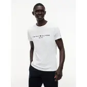 Tommy Hilfiger Herren Polos & T-Shirts Tommy Logo Tee - Wit - Größe S