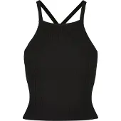 Urban Classics Yoga & Relax Shirt "Damen Ladies Rib Knit Crossed Back Top" 1