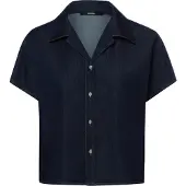 Someday . Zondra Denim Bluse in Rinsed Dark Blue | Gr.: 42