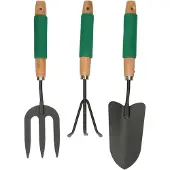 Kinzo 3tlg. Gartenwerkzeug-Set in Grün - onesize