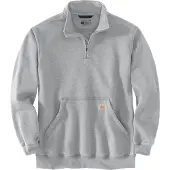 Carhartt - Marquette 1/4-Zip Mock-Neck Sweatshirt - Pullover Gr M grau