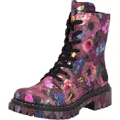 Rieker Schnürboots , Damen, Gr. 37, Textil, bunt (multi), Lederimitat, Schuhe Schnürboots, Schnürstiefelette, Profilsohle, in veganer Verarbeitung