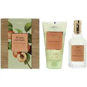 4711 Set : Acqua Colonia White Peach & Coriander, EdC, Unisex, 50 ml + Acqua Colonia, White Peach & Coriander, feuchtigkeitsspendendes Duschgel, Körper, alle Hauttypen, 75 ml