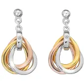 Hot Diamonds Trio-Tropfen Ohrringe Tricolor