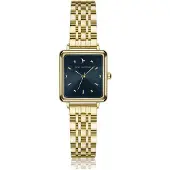 Emily Westwood Uhr Ehc-5514Gq Gold mit quadratischem Gehäuse, Vogellogo und Sternenhimmel-Zifferblatt
