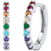 Silvego Daymen Silver Hoop Earrings with Brilliance Zirconia DCC20480EC
