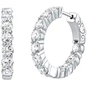 Silvego Luxury round earrings with zircons MW02722A