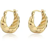 S`Agapõ S'Agapo Chunky Shk60 Steel Fashion Gold Plated Earrings