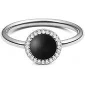 Daniel Wellington Elegant Ring With Black Agate And Crystals Audrey Dw0040138