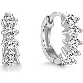 Beneto Round silver earrings AGUC2235 (L)