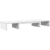 vidaXL Monitorständer Verstellbar Weiß 80x24x10,5 cm Holzwerkstoff