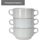 MamboCat 6er Set Stiva Suppenschale weiß 250 ml