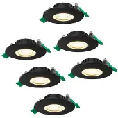 HOFTRONIC™ LED Einbaustrahler 6W 570lm CCT 2700K-6000K Schwarz 6er Set