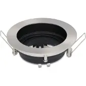 HOFTRONIC™ LED Einbaustrahler 100mm GU10 Fassung Rund Edelstahl IP20