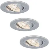 HOFTRONIC™ LED Einbaustrahler 6W 570lm 4000K Dimmbar Schwenkbar Edelstahl 3er Set