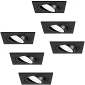HOFTRONIC™ LED Einbaustrahler 4W 6500K GU10 Schwarz 6er Set