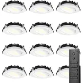 HOFTRONIC™ LED Einbaustrahler Rome 6W 500lm 2700K Weiß IP44 dimmbar schwenkbar