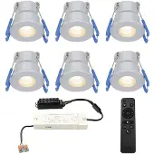 HOFTRONIC™ Milano Mini LED Einbaustrahler 12V 3W 200lm Dimmbar 2700K IP65 Grau