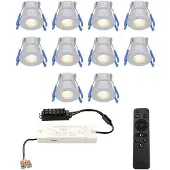 HOFTRONIC™ Milano Mini LED Einbaustrahler 3W 200lm 2700K IP65 Dimmbar 12V Grau
