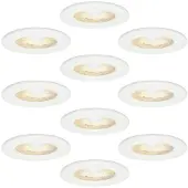 HOFTRONIC™ LED Einbaustrahler 5W 450 Lumen 2700K IP65 Weiß 10er Set