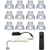 HOFTRONIC™ LED Einbaustrahler Set Milano Mini 12V 3W 200lm Dimmbar 2700K IP65