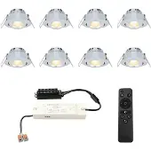 HOFTRONIC™ LED Einbaustrahler 8x 3W 200lm 2700K IP44 Aluminium