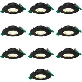 HOFTRONIC™ LED Einbaustrahler 6W 570lm CCT 2700K-6000K Schwarz Set 10x
