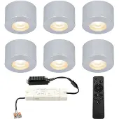 HOFTRONIC™ LED Aufbaustrahler 3W 200lm 2700K IP44 Aluminium 6er Set