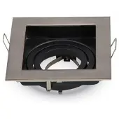 HOFTRONIC™ LED Einbaustrahler 10x10 cm GU10 Fassung Eckig Edelstahl IP20 Schwenkbar
