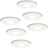 HOFTRONIC™ LED Einbaustrahler 4W 345 Lumen 2700K IP44 Weiß 6er Set