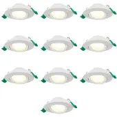 HOFTRONIC™ LED Einbaustrahler 6W 570lm CCT Schwenkbar Weiß 10er Set