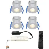 HOFTRONIC™ LED Einbaustrahler 4x 3W 12V 200lm 2700K IP65 Aluminium