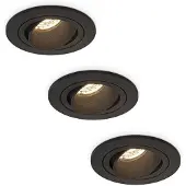 HOFTRONIC™ LED Einbaustrahler Philadelphia 5W IP20 Schwarz 3er Set