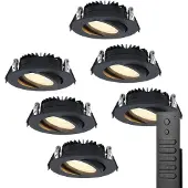 HOFTRONIC™ LED Einbaustrahler Rome 6x 6W 500lm 2700K IP44 Schwarz