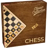 Tactic Chess Schaken Hout, Einteiliges Brett, Schwarz, Weiß