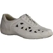 Waldlaufer Henni Pro Aktiv 496003-148 Damen Halbschuh, Offwhite, Leder, NEU - Damenschuhe Bequeme Schnürschuhe, Weiß, leder (pigalle), absatzh&oumlhe: 15 mm
