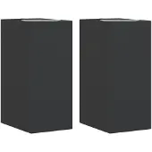 vidaXL Außenwandleuchten 2 Stk. Schwarz Aluminiumdruckguss