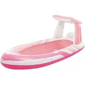 Intex Badeinsel "PINK PARADISE BOAT FLOAT" mit Reparatur-Set und Getränkehalterung