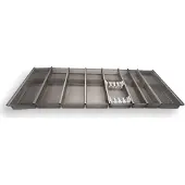 Ninka SOTECH Cuisio Besteckeinsatz transluzent grau mit Messerblock 473 x 1095-1120 x 55 mm für 120 cm Schrankbreite