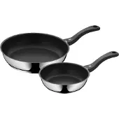 WMF Pfannen-Set "Devil Bratpfanne 28 cm + 20 cm" Cromargan Edelstahl Rostfrei 18/10 Set, Bratpfannenset (20 + 28 cm), 2 Stk. tlg. Induktion, Antihaftbeschichtung, für alle Herdarten geeignet