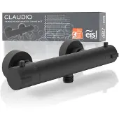 Eisl CLAUDIO Thermostat Duscharmatur, Schwarz matt
