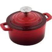 CS Kochsysteme Kochtopf CS KOCH-SYSTEME "XANTEN, Durchmesser: 14 cm, Gusseisen", rot, B:14,5cm H:12,5cm L:20cm Ø:14,5cm, Töpfe, Kochtopf, Gusseisen aus DISA-Verfahren mit PronamelPlus Emaille