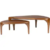 Zuiver Isla Couchtisch Organisch Holz Natural 2er-Set