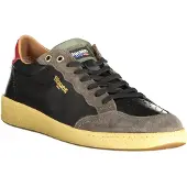 Blauer Moderner Schwarzer Herrensportschuh mit Kontrastdesign und Komfort