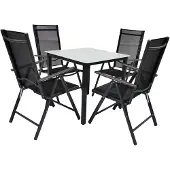 VCM 5 tlg. Alu Gartenset Sitzgruppe Tisch Stühle 80 MA