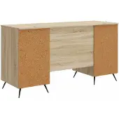 vidaXL Schreibtisch Sonoma-Eiche 142,5 x 50 x 75 cm Holzwerkstoff