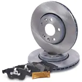 BESTPRICE Bremsscheiben + Bremsbeläge Vorderachse [Hersteller-Nr. 40378772] für Renault